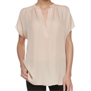 VINCE cap sleeve silk blouse